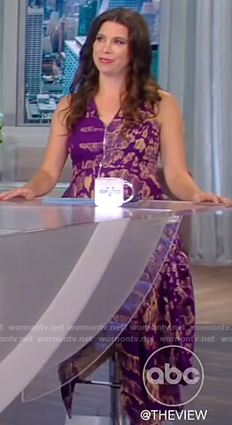 Mary Katharine Ham’s purple printed dress on The View