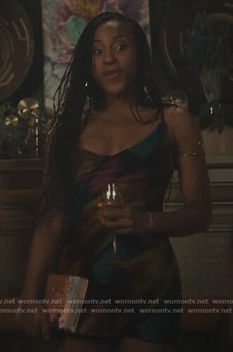 Melody’s printed slip dress on Riverdale