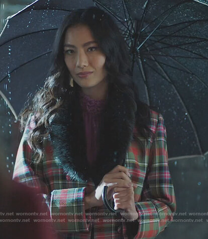 Minerva Marble’s plaid coat on Riverdale