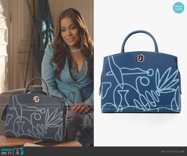 Miomojo La Sofisticata Tote Upcycled worn by Cristal Jennings (Daniella Alonso) on Dynasty