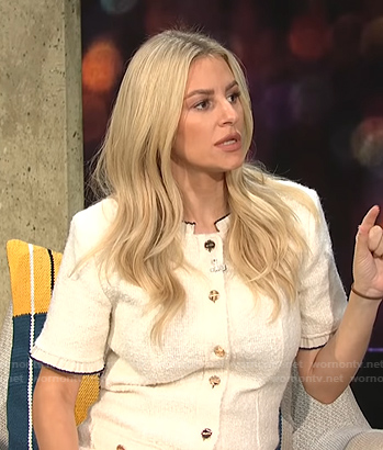 Morgan white tweed button front dress on E! News Daily Pop