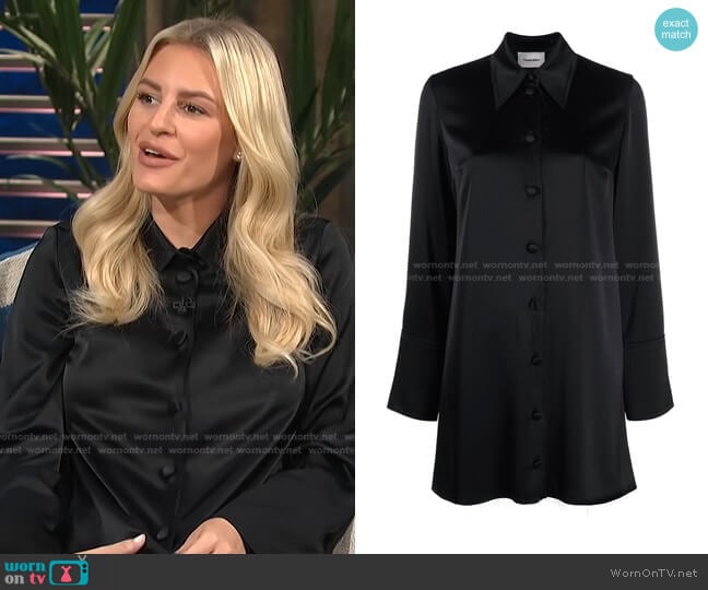 Nanushka Gabi Shirt Dress worn by Morgan Stewart on E! News