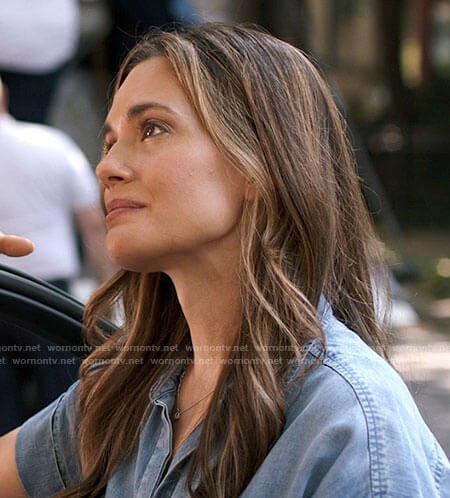 Natalie’s denim shirt on Chicago Med