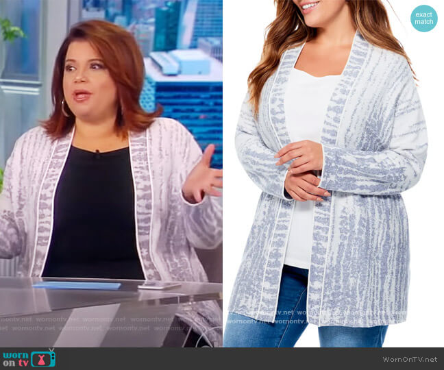 Nic + Zoe Feel Good Open Front Cardigan worn by Ana Navarro on The View
