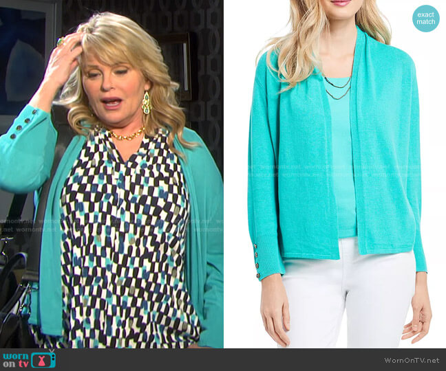 Nic+Zoe Lightweight Book Club Cardigan worn by Bonnie Lockhart (Judi Evans) on Days of our Lives