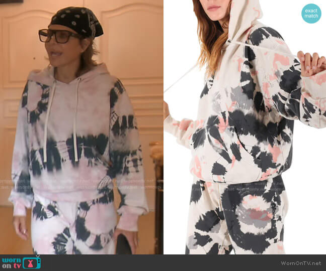 Pam & Gela Powder Boy Tie Dye Hoodie worn by Lisa Rinna on The Real Housewives of Beverly Hills