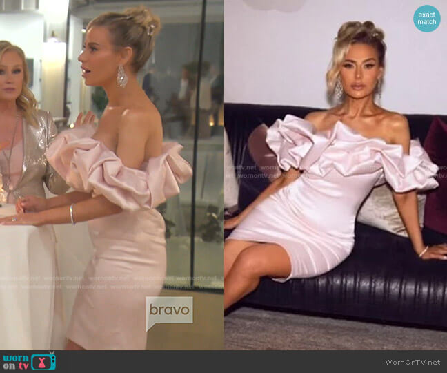 Dorit x Nektaria Pink Rose Dress worn by Dorit Kemsley on The Real Housewives of Beverly Hills