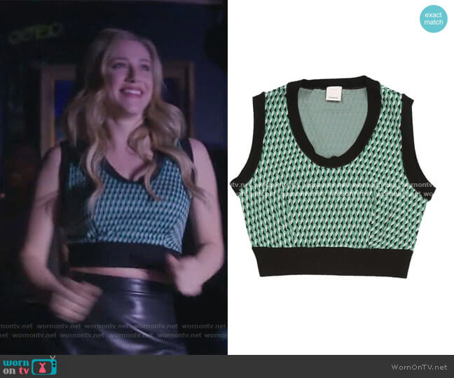 Pinko Vintage Crop Top worn by Betty Cooper (Lili Reinhart) on Riverdale