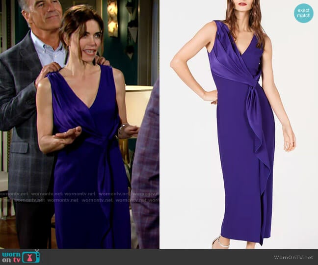 Rachel Zoe Dannie Gown worn by Victoria Newman (Amelia Heinle) on The Young and the Restless