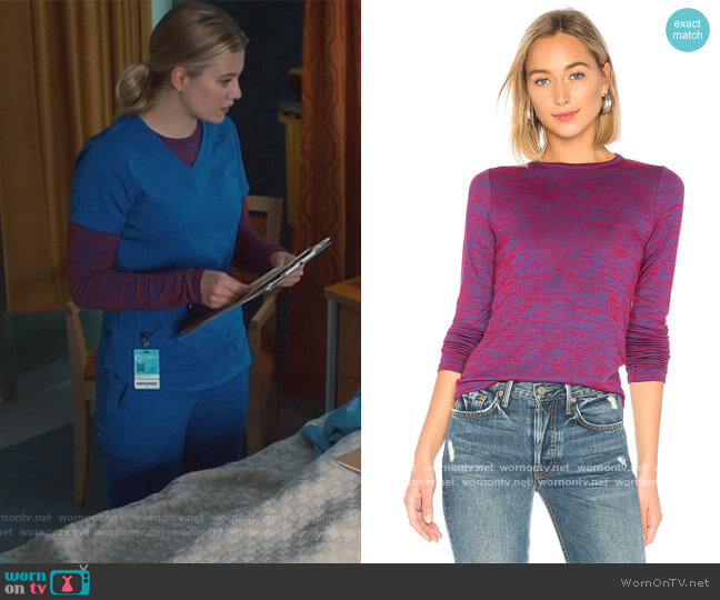 Rag and Bone Slim Long Sleeve worn by Grace Knight (Tiera Skovbye) on Nurses