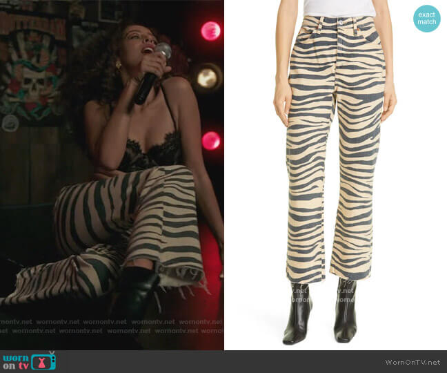 Re/Done 70s Nonstretch High Waist Loose Flare Leg Jeans worn by Valerie Brown (Hayley Law) on Riverdale