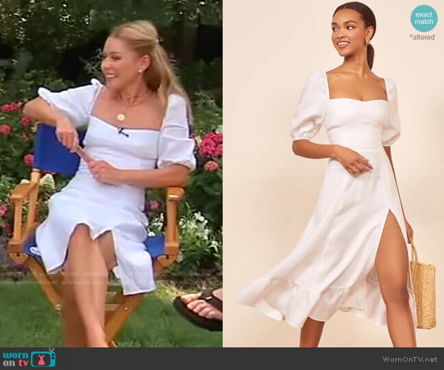 Reformation Belgium Linen Dress worn by Kelly Ripa on Live with Kelly and Mark