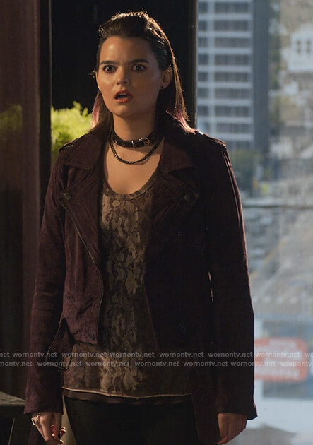 Rory’s purple suede jacket on Lucifer