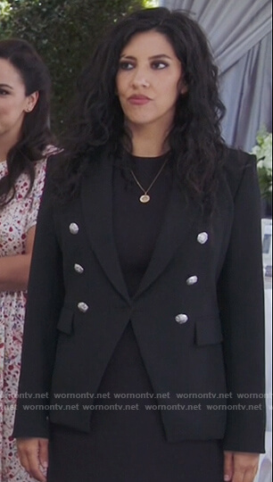 Rosa’s black double breasted blazer on Brooklyn Nine-Nine