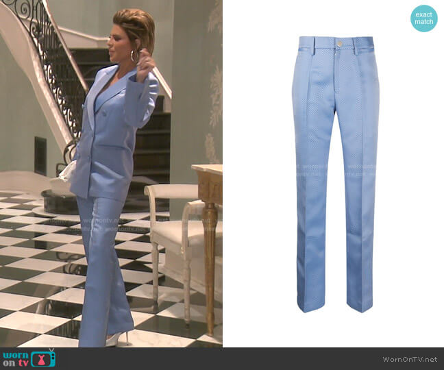Rotate Robyn Straight-Leg Trousers worn by Lisa Rinna on The Real Housewives of Beverly Hills