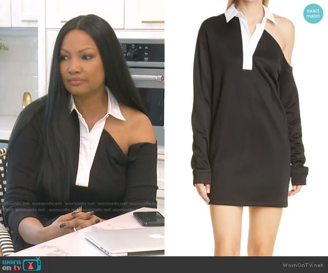RtA Calandra Asymmetric Long Sleeve Top worn by Garcelle Beauvais on The Real Housewives of Beverly Hills