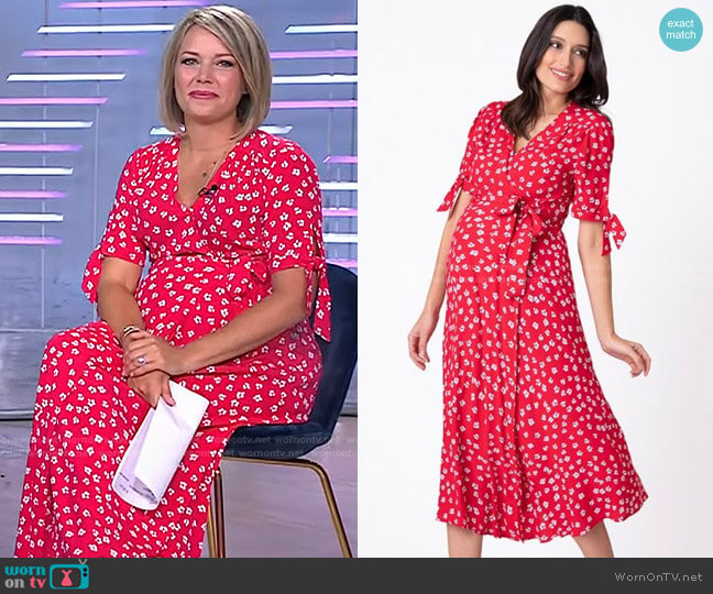 Seraphine Midi Wrap Maternity Dress worn by Dylan Dreyer on Today