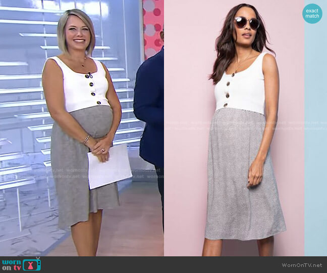 Seraphine Maternity Double Layer Maternity & Nursing Dress worn by Dylan Dreyer on Today
