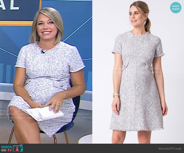 Seraphine Woven Boucle Maternity Dress worn by Dylan Dreyer on Today