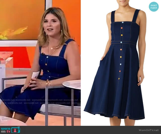 Shoshanna Olevia Denim Dress worn by Jenna Bush Hager on Today