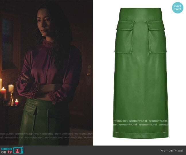 Staud Burn midi skirt
