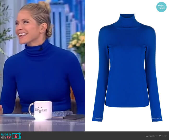 Stella McCartney Funnel-neck long-sleeve top worn by Sara Haines on The View
