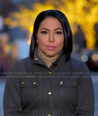 Stephanie’s green utility jacket on Good Morning America