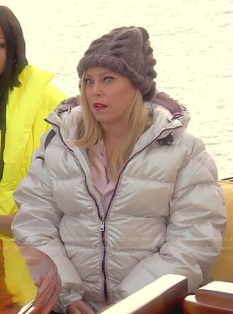 Sutton’s white hooded puffer jacket on The Real Housewives of Beverly Hills