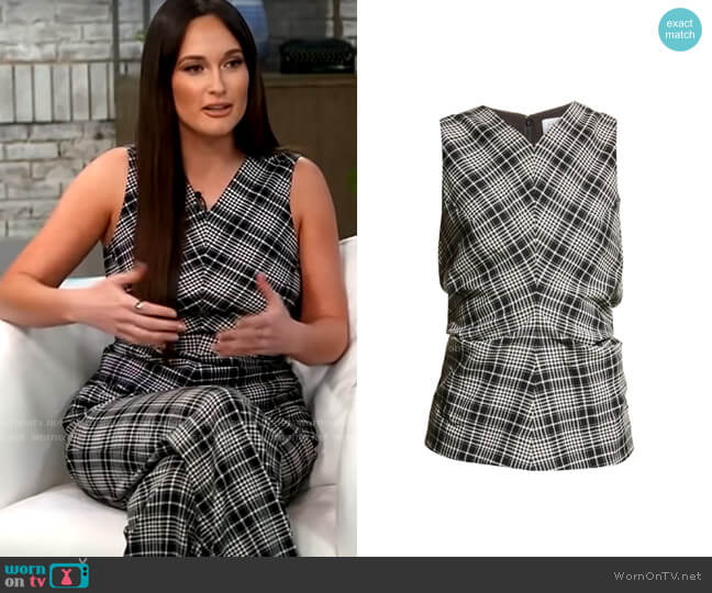 Tanya Taylor Heather Plaid Top