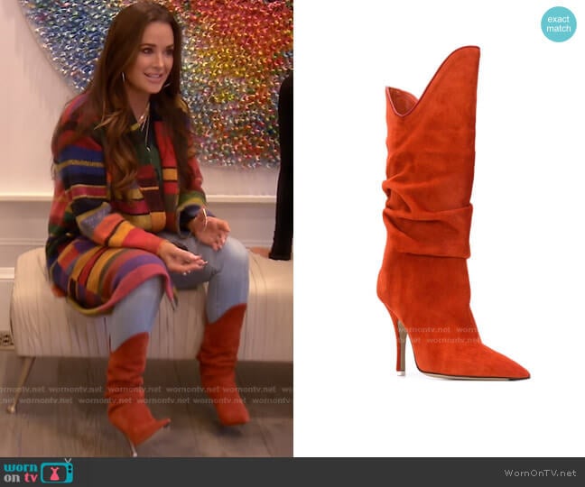 The Attico Pointed-Toe Boots worn by Kyle Richards on The Real Housewives of Beverly Hills