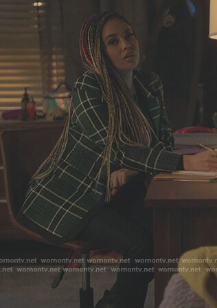 Toni’s green plaid blazer on Riverdale