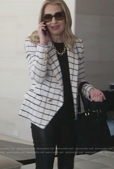Ursula’s checked tweed blazer on American Horror Story