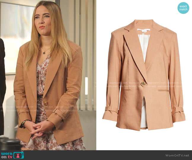 Veronica Beard Amadi Dickey Jacket worn by Amanda Carrington (Eliza Bennett) on Dynasty