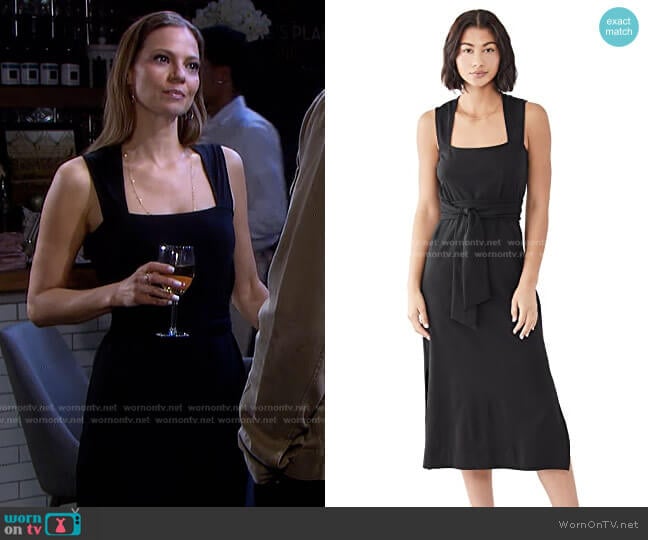 Vince Sleeveless Wrap Dress worn by Ava Vitali (Tamara Braun ) on Days of our Lives