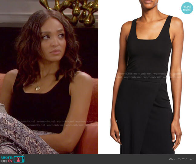 Vince Square-Neck Stretch Tank Top worn by Lani Price (Sal Stowers) on Days of our Lives
