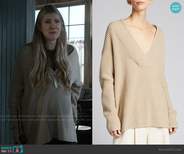 Vince Wool-Blend Overlap Tunic worn by Doris Gardener (Lily Rabe) on American Horror Story
