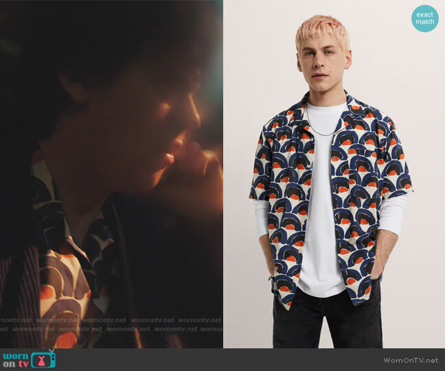Zara Geometric Print Shirt worn by Jughead Jones (Cole Sprouse) on Riverdale