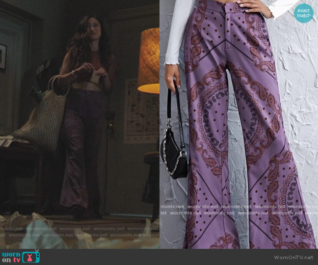 Zara Paisley Flare Pants