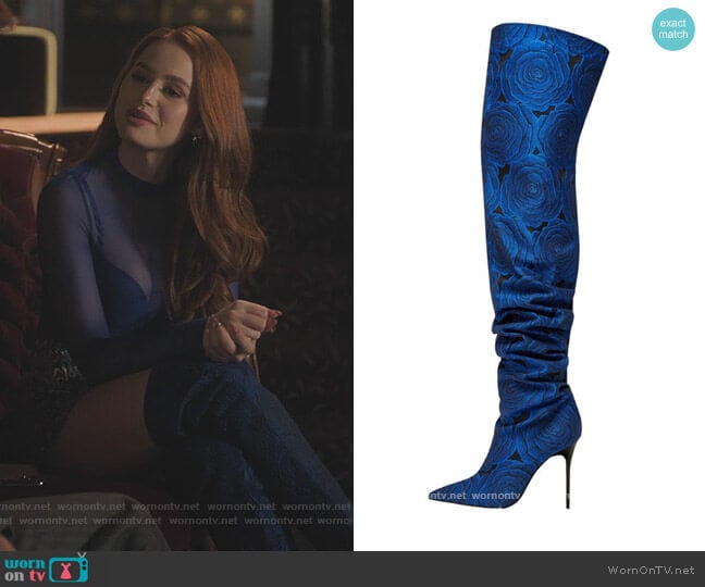 Zara Rose Jacquard Boots worn by Cheryl Blossom (Madelaine Petsch) on Riverdale