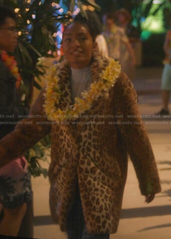 Zoey’s leopard fur coat on Grown-ish