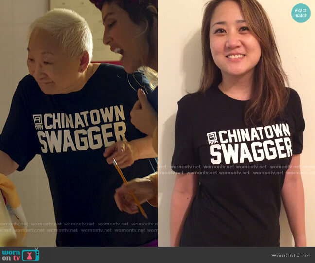 9-Man Chinatown Swagger Tee worn by Grandma (Lori Tan Chinn) on Awkwafina is Nora From Queens