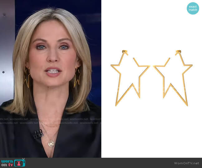 Accessory Concierge A Star is Born Earrings worn by Amy Robach on Good Morning America