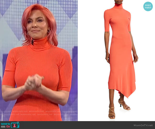 A.L.C. Erynna Turtleneck Handkerchief Midi Dress