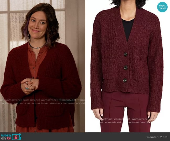 A.L.C. Cleveland Cardigan worn by Sarah (Caitlin McGee) on Home Economics