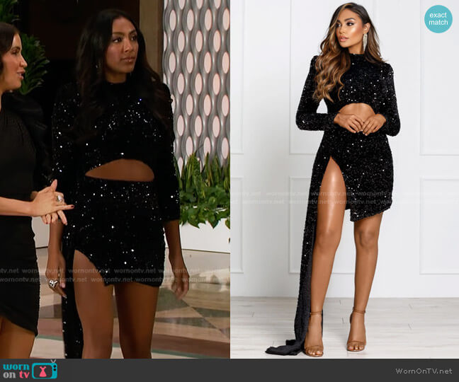 Abyss by Abby Carlyn Dress worn by Tayshia Adams on The Bachelorette
