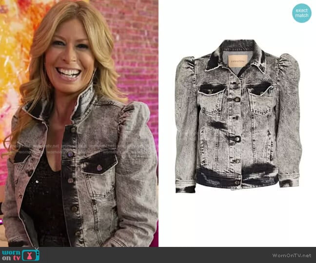 Retrofete Ada Cropped Denim Jacket worn by Jill Martin on Today