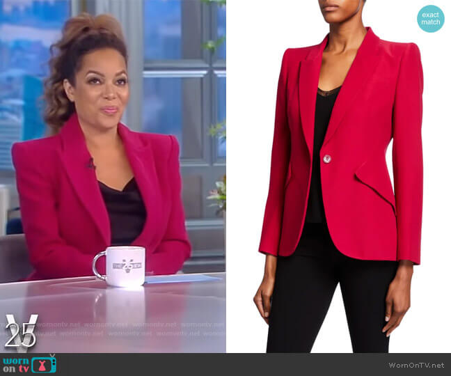 Alexander McQueen Classic Single-Breasted Suiting Blazer worn by Sunny Hostin on The View