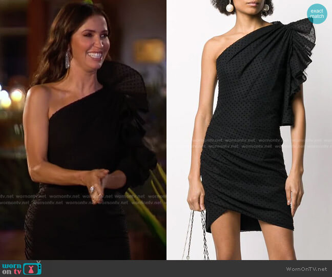 Alexandre Vauthier Asymmetric Polka Dot Dress worn by Kaitlyn Bristowe on The Bachelorette
