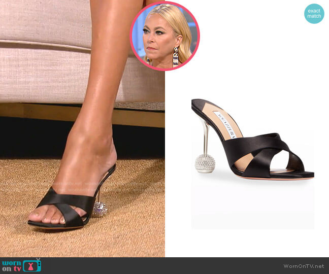 Aquazzura Yes Darling Sandals worn by Sutton Stracke on The Real Housewives of Beverly Hills