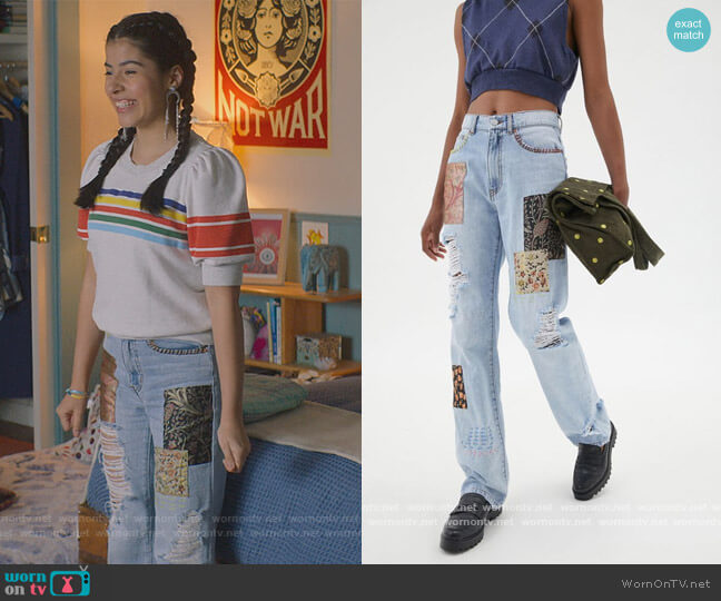 BDG High-Waisted Cowboy Jean worn by Dawn Schafer (Kyndra Sanchez) on The Baby-Sitters Club